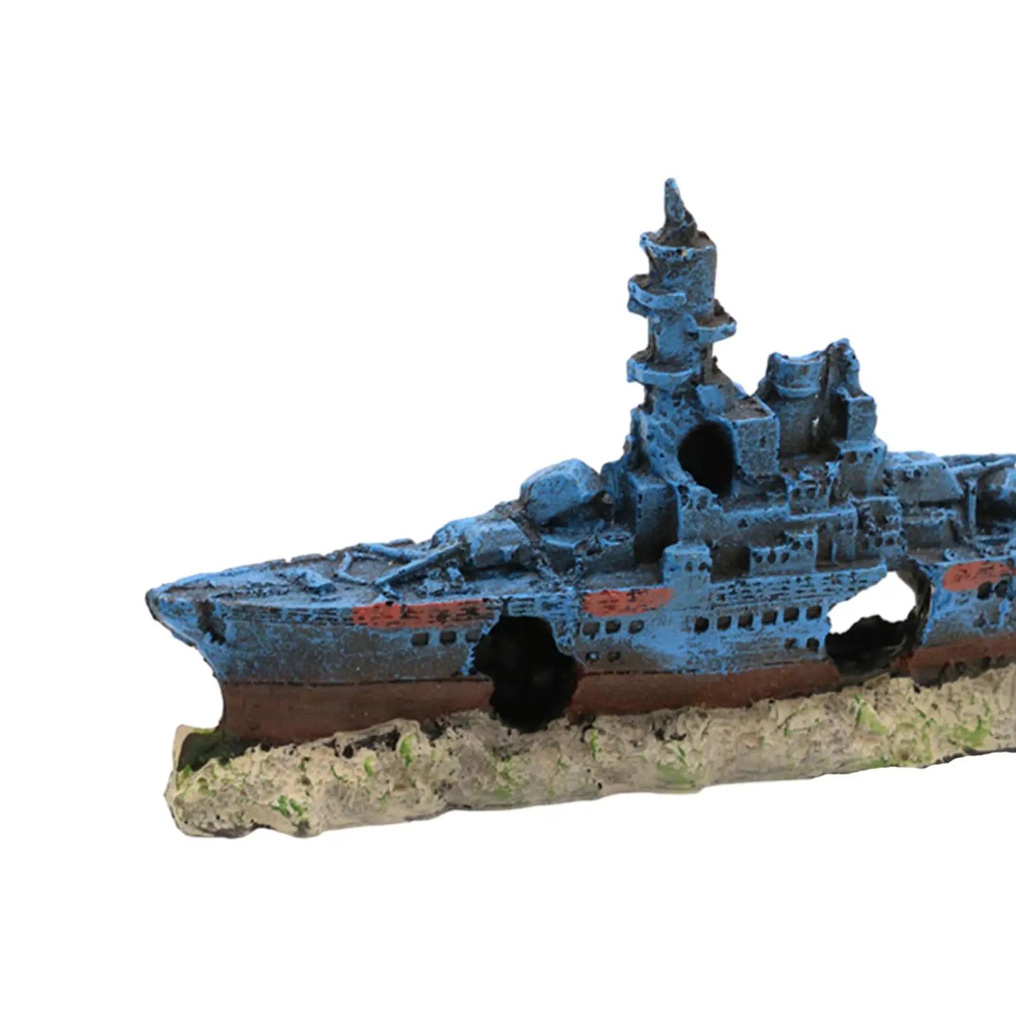 Sunken Shipwreck Aquarium Ornament – Underwater Hideout & Tank Decoration
