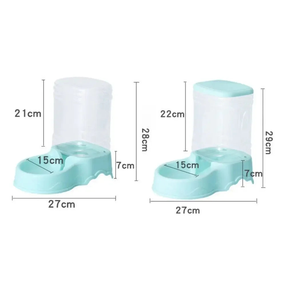 AquaFeast™ 3.8L Automatic Water & Food Dispenser – Gravity Feeder