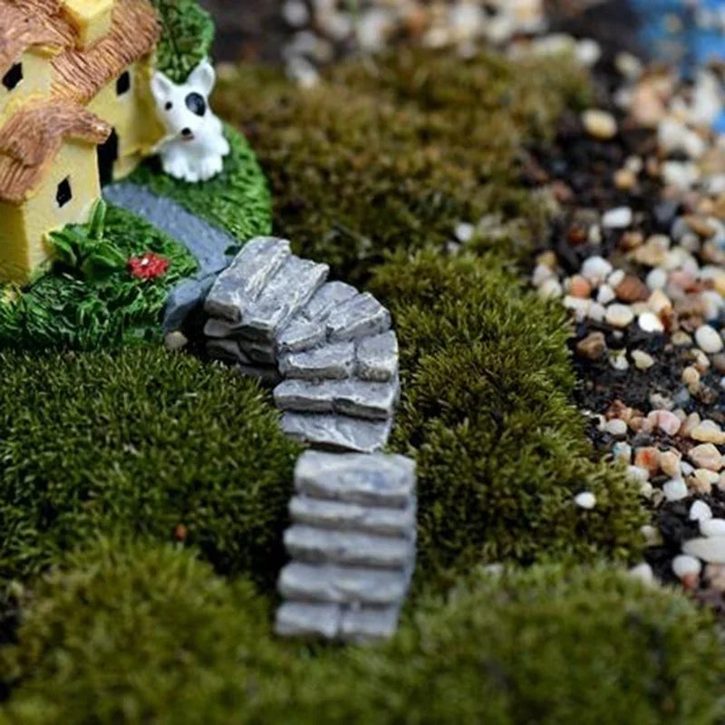 5-Piece Miniature Stone Stairs Figurines – Fairy Garden & Micro Landscape Decor