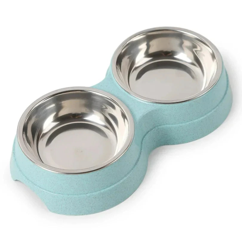 Mini Munch Duo – Stainless Steel Double Bowl for Small Pets