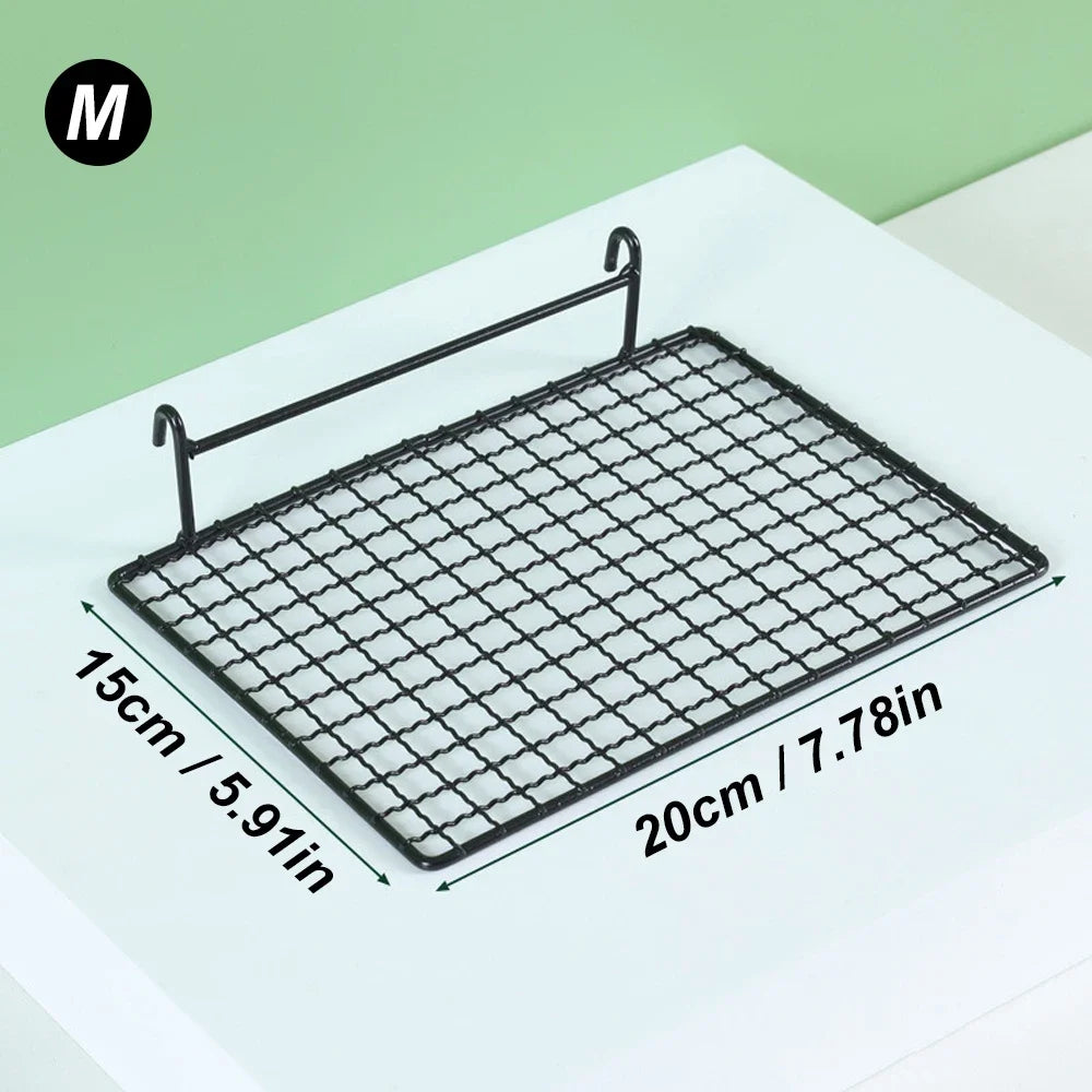 Stainless Steel Bird Platform Toy – Parrot & Small Pet Cage Resting Perch with Ladder