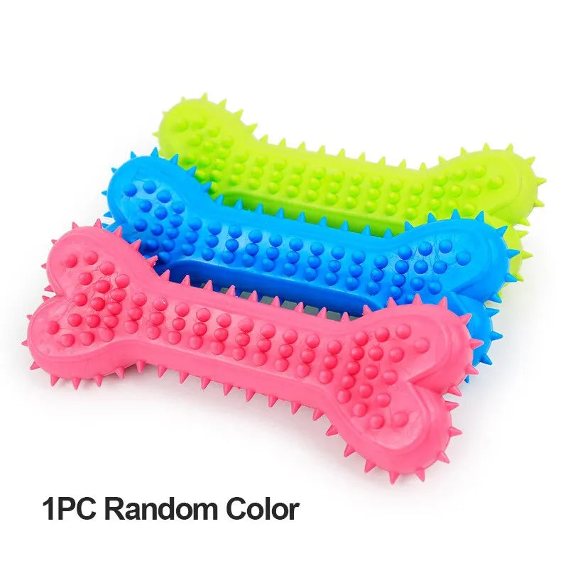 Tiny Tuff Bone – Soft Rubber Chew Toy for Small Dogs