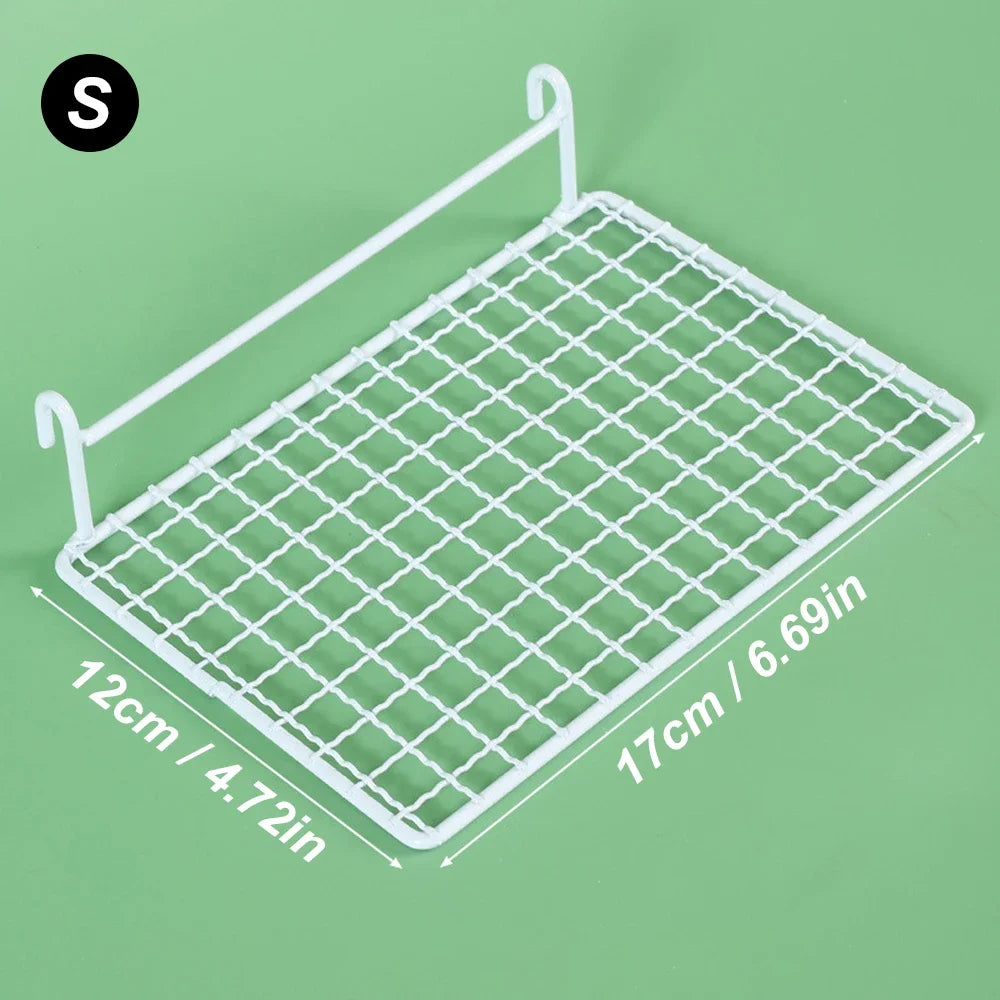 Stainless Steel Bird Platform Toy – Parrot & Small Pet Cage Resting Perch with Ladder