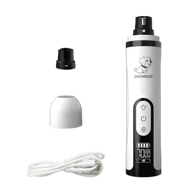 Rechargeable Electric Pet Nail Grinder – Quiet & Gentle Grooming Tool for Dogs & Cats
