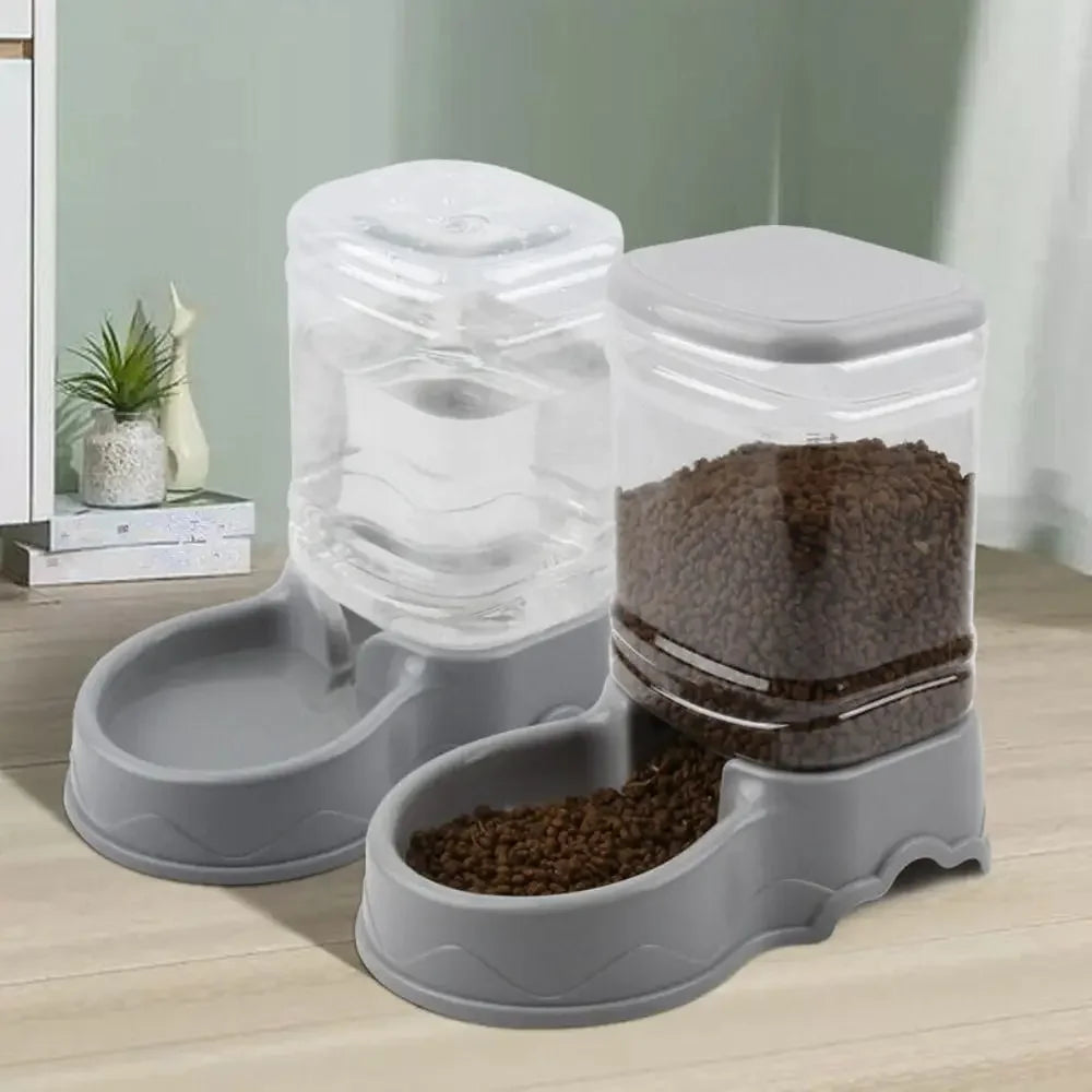 AquaFeast™ 3.8L Automatic Water & Food Dispenser – Gravity Feeder