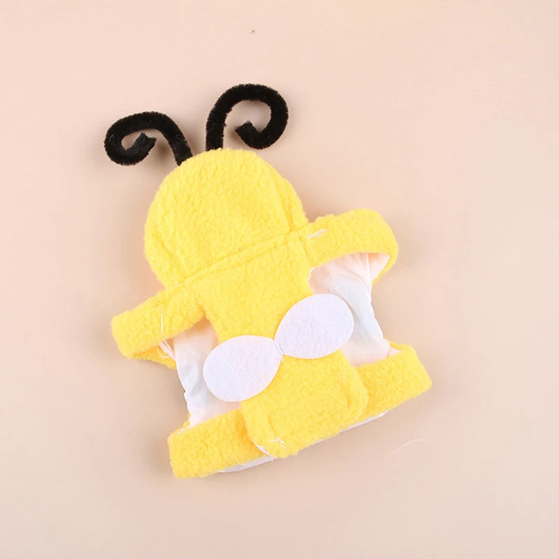 Cute Bee Costume Hoodie for Birds – Soft & Warm Winter Outfit for Parrots & Small Pets
