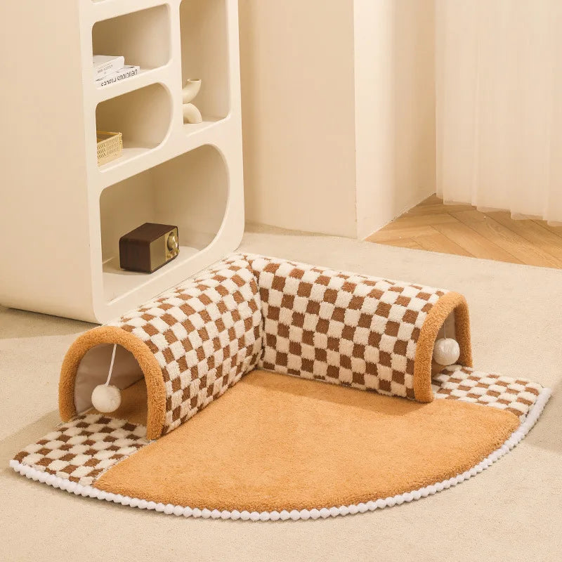 Cozy Hideaway & Play Tunnel for Cats