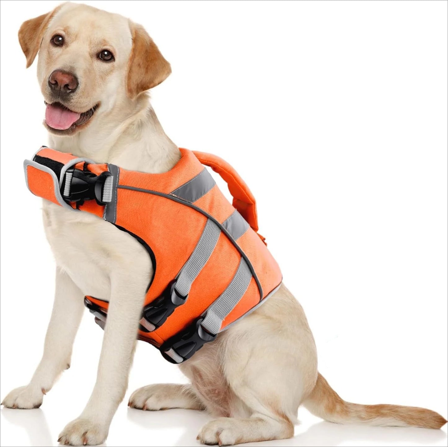 FloatMate™ Adjustable Dog Life Vest with Reflective Stripes