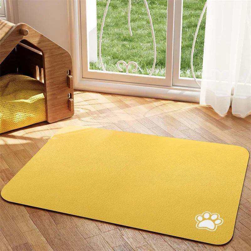 CleanBite™ Pet Feeding Mat – Absorbent Quick-Dry Placemat