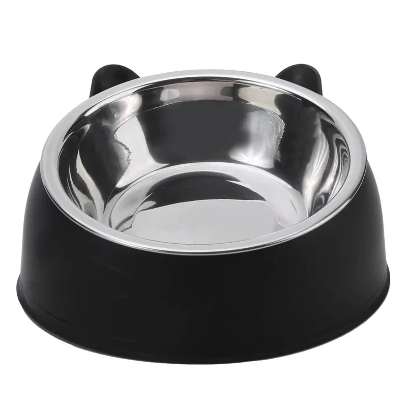 Tilted Pet Bowl with Bamboo Stand
