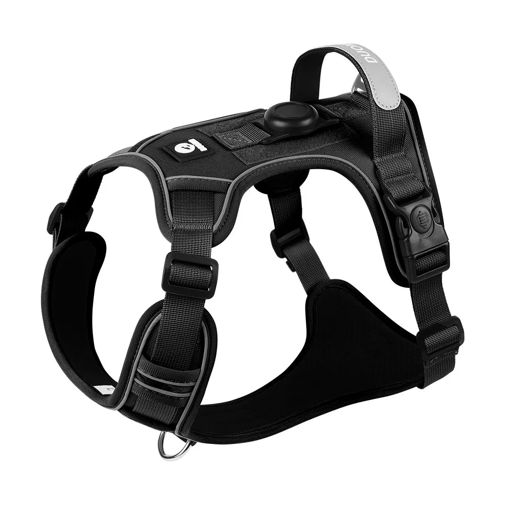 Adjustable Dog Harness with Built-in AirTag Holder