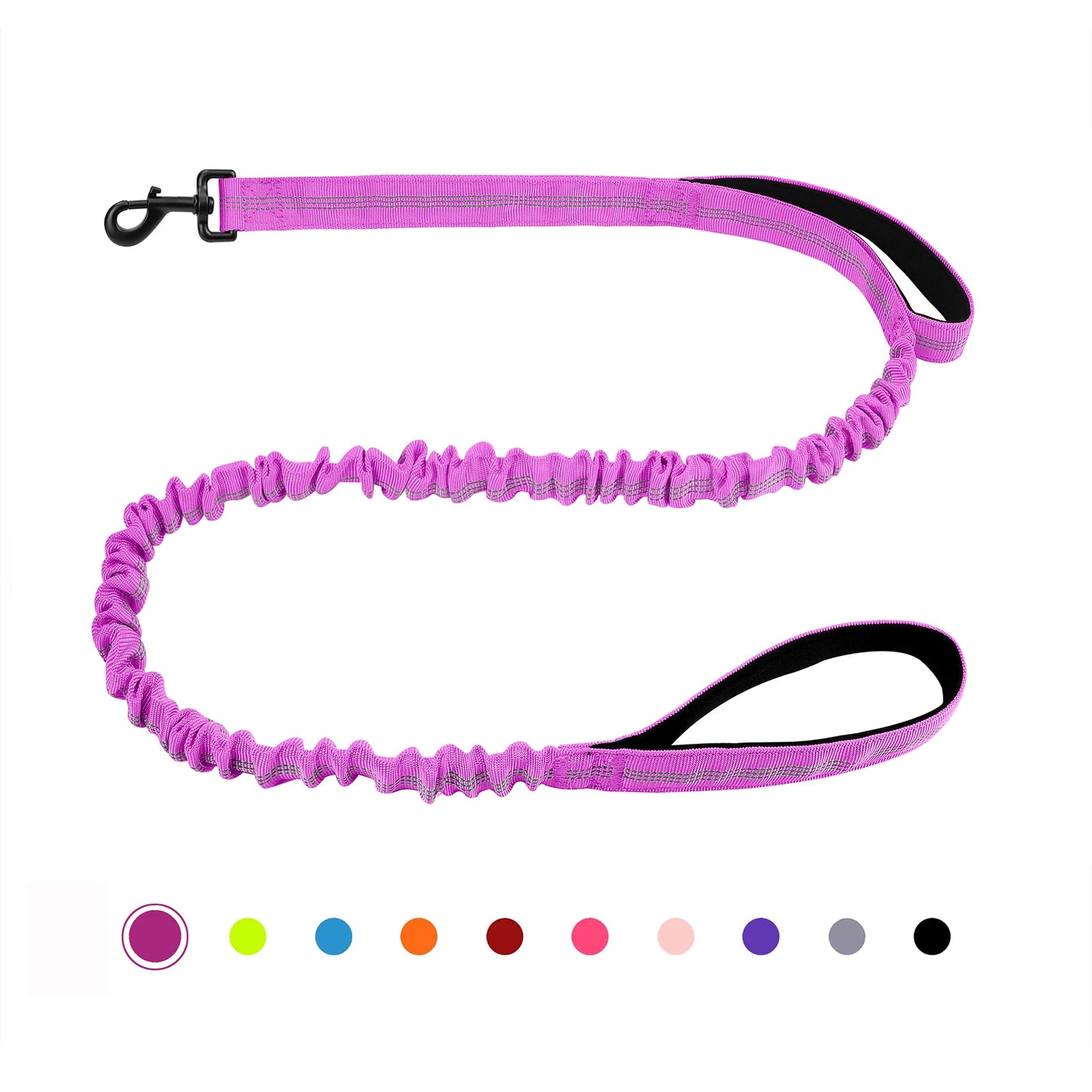 FlexiPaw™ Bungee Leash – Heavy-Duty Shock-Absorbing Dog Leash with Dual Padded Handles