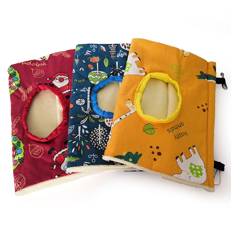 Cozy Triangle Bird Hammock – Hanging Warm Nest Bed for Parrots & Small Birds