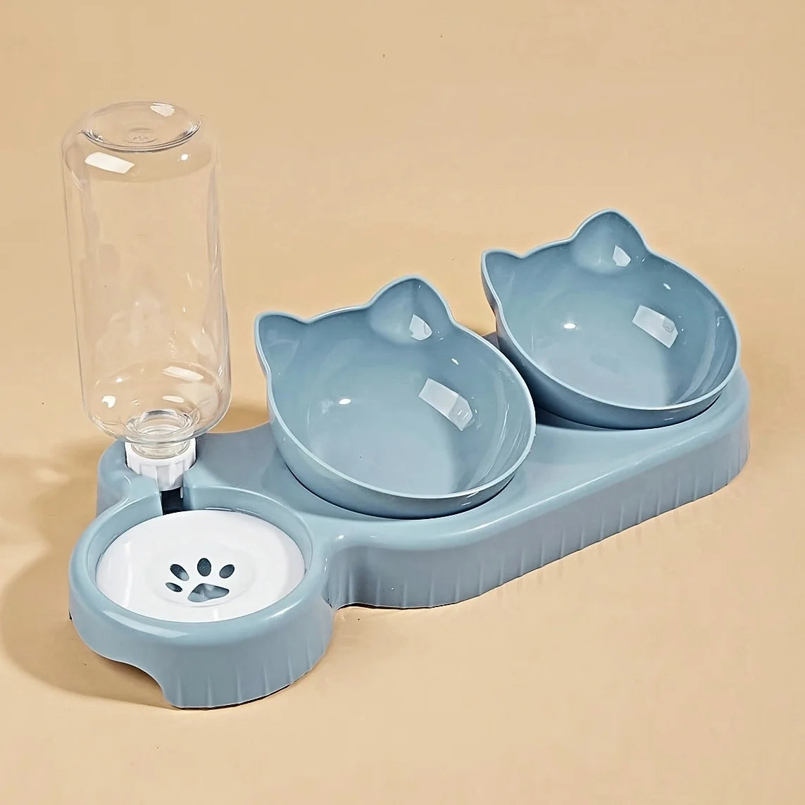 HydraTilt™ 3-in-1 Cat Bowl Set – Tilted Bowls with Gravity Feeder