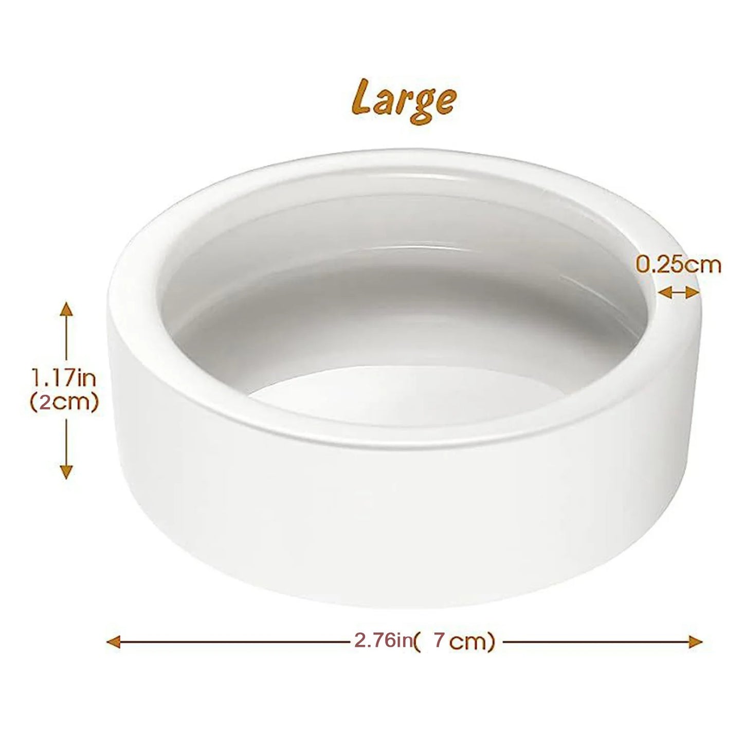 Anti-Escape Ceramic Reptile Food & Water Bowl – Super Worm Feeder for Lizards, Geckos & Small Reptiles