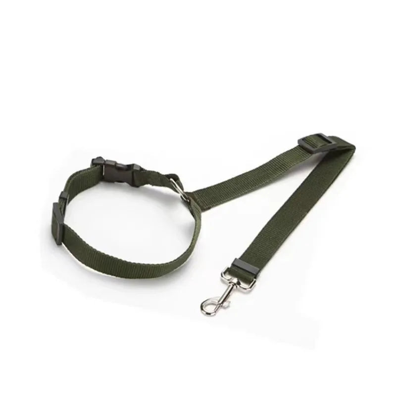 SafeRide™ Adjustable Dog Car Seat Belt – Durable Nylon Safety Restraint