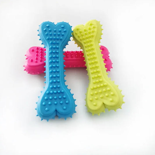 Tiny Tuff Bone – Soft Rubber Chew Toy for Small Dogs