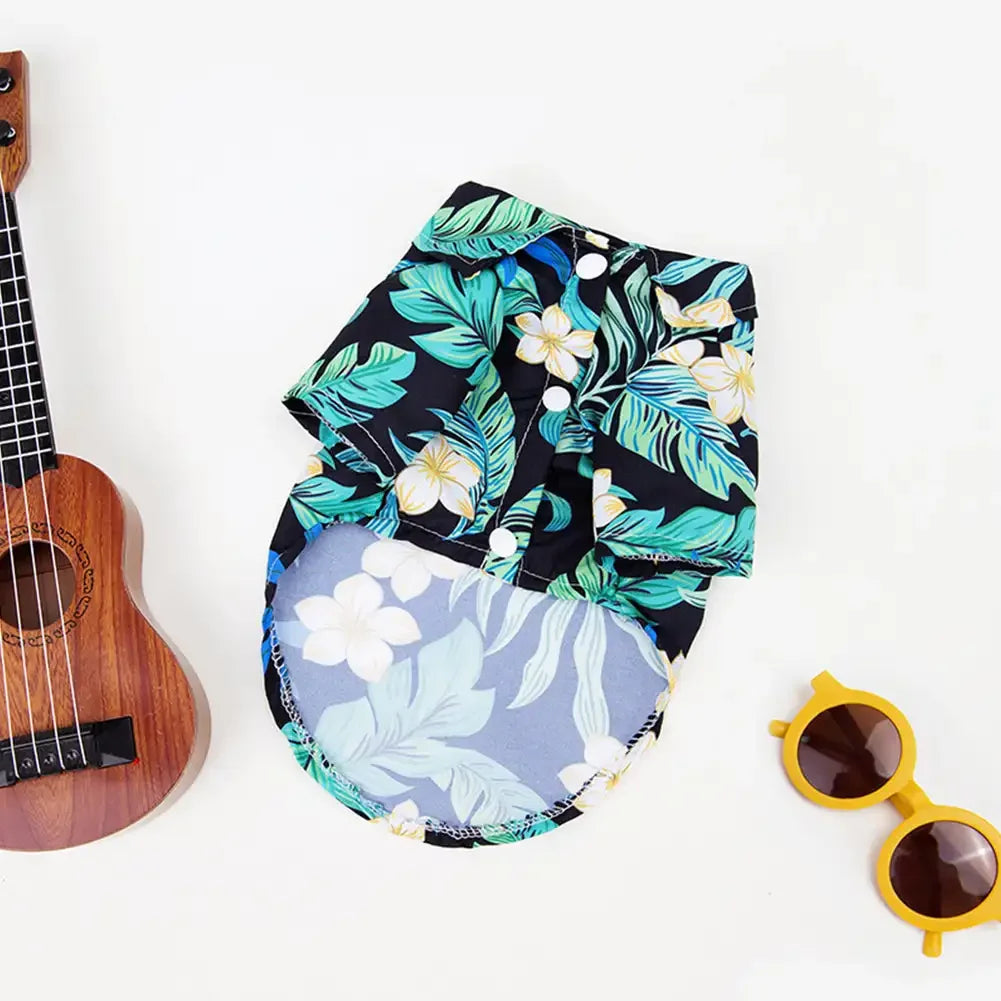 Tropical Breeze Hawaiian Dog Shirt – XL to 5XL Summer Tee