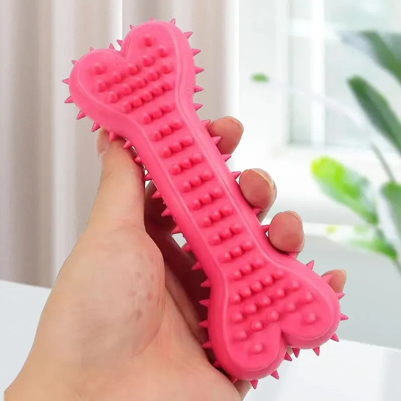 Tiny Tuff Bone – Soft Rubber Chew Toy for Small Dogs