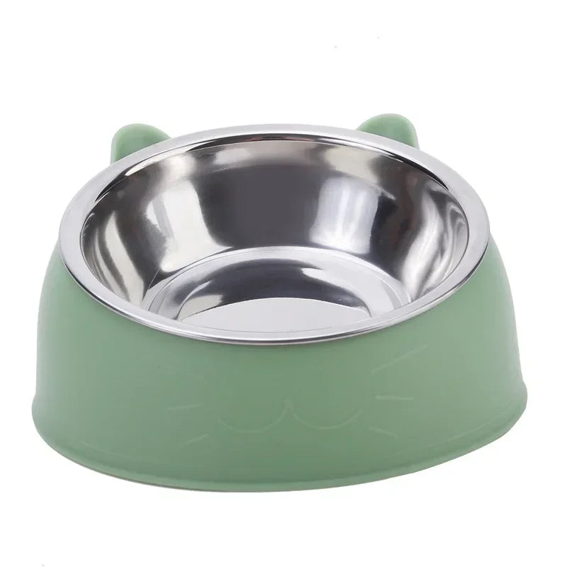 Tilted Pet Bowl with Bamboo Stand