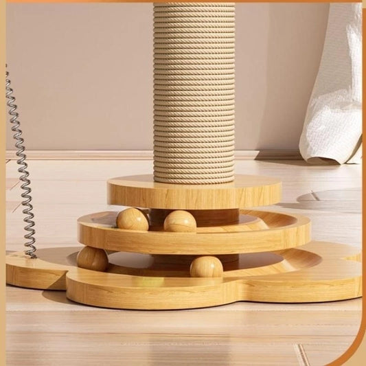 WhirlPlay™ Wooden Cat Turntable Toy