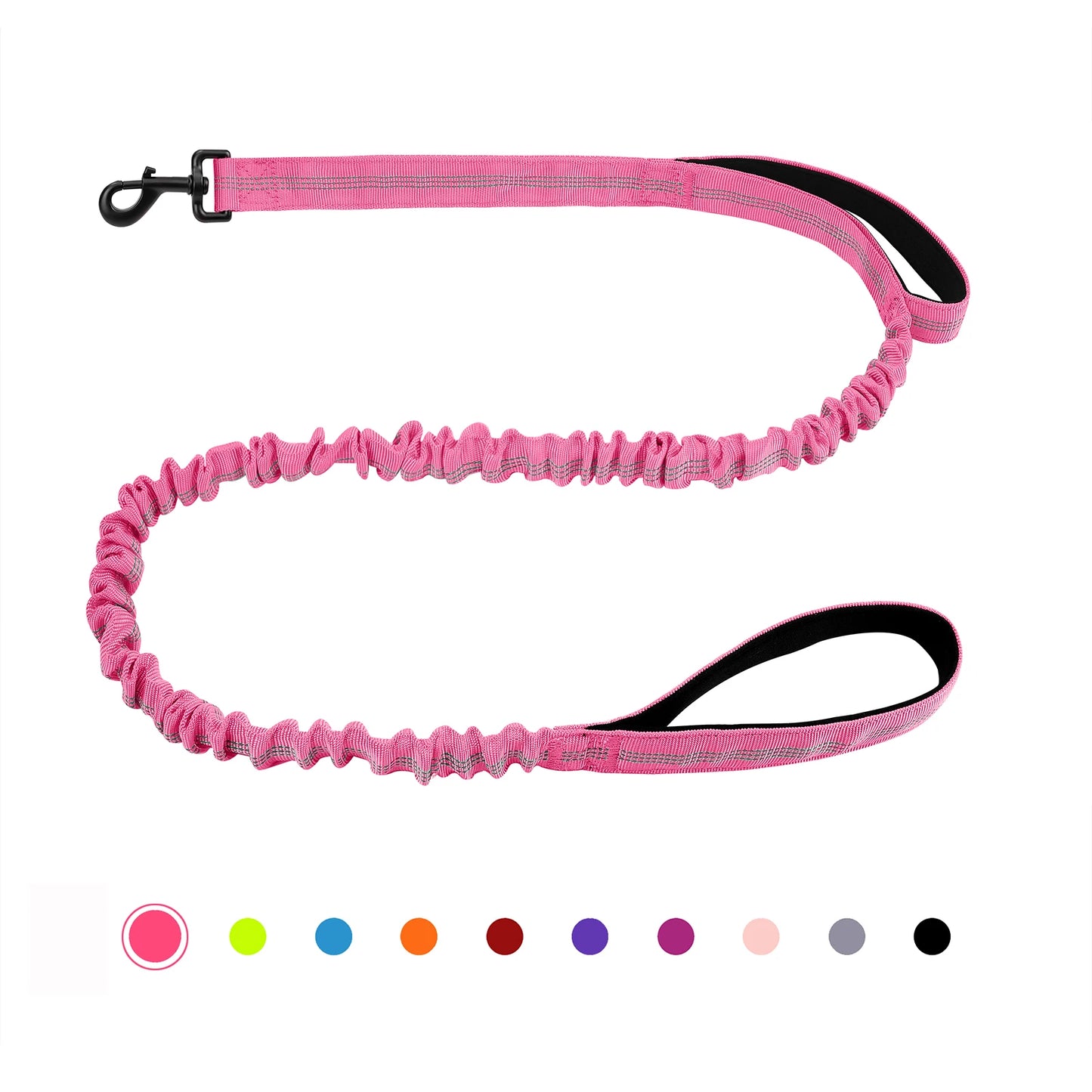 FlexiPaw™ Bungee Leash – Heavy-Duty Shock-Absorbing Dog Leash with Dual Padded Handles