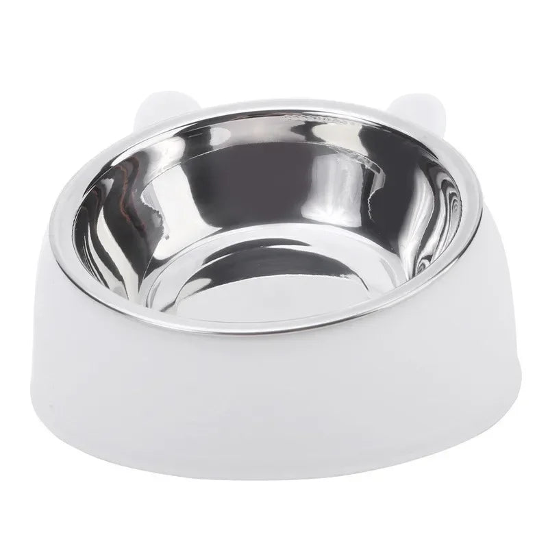 Tilted Pet Bowl with Bamboo Stand