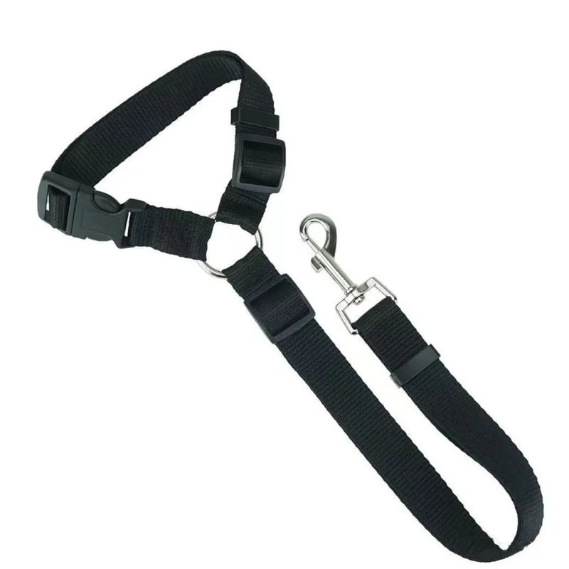 SafeRide™ Adjustable Dog Car Seat Belt – Durable Nylon Safety Restraint