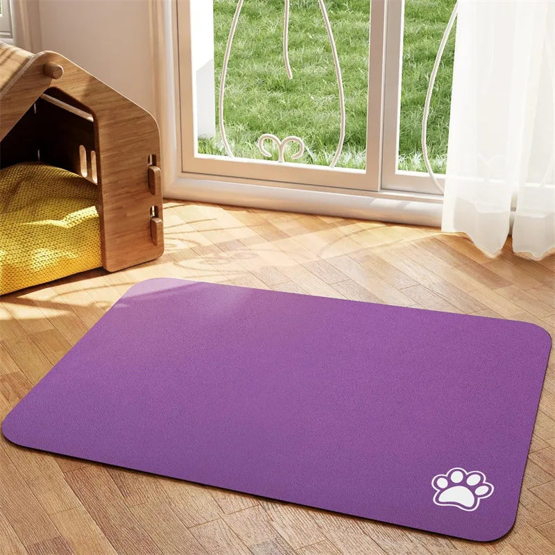 CleanBite™ Pet Feeding Mat – Absorbent Quick-Dry Placemat