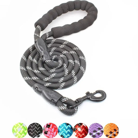 Reflective Dog Leash – Reinforced Lead with Soft Handle