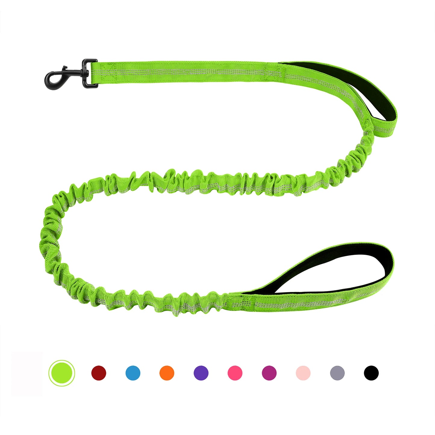 FlexiPaw™ Bungee Leash – Heavy-Duty Shock-Absorbing Dog Leash with Dual Padded Handles