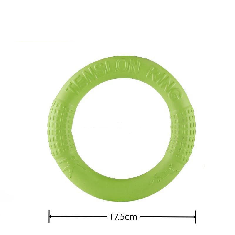 Tough Dog Ring Toy – Durable Flying & Floating Fetch Ring for All Breeds