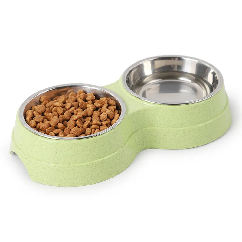 Mini Munch Duo – Stainless Steel Double Bowl for Small Pets