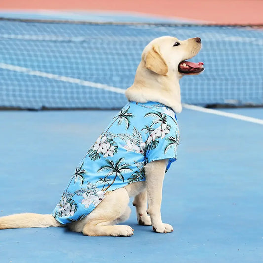 Tropical Breeze Hawaiian Dog Shirt – XL to 5XL Summer Tee