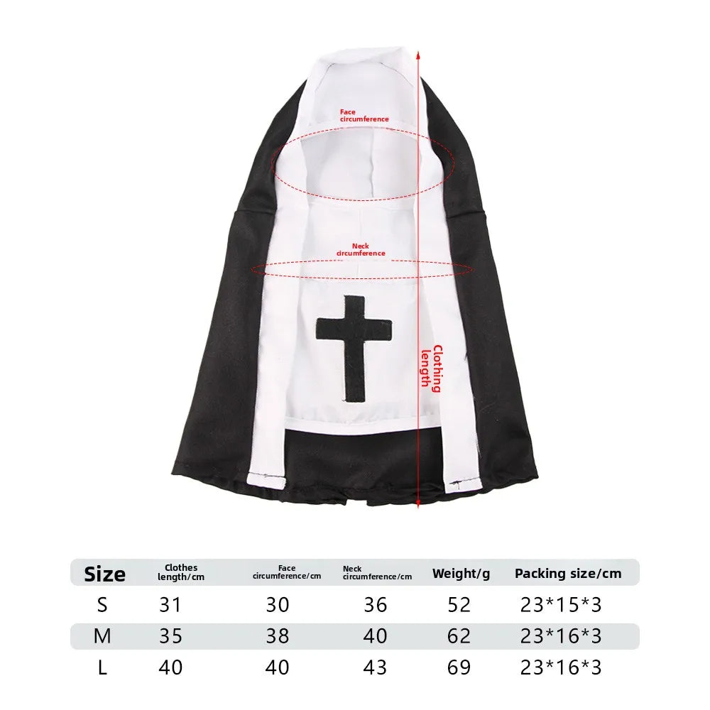 Holy Pup & Kitty Costume – Funny Nun Outfit for Dogs & Cats
