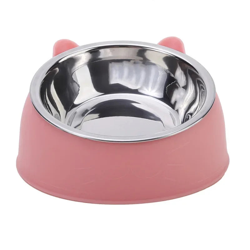 Tilted Pet Bowl with Bamboo Stand