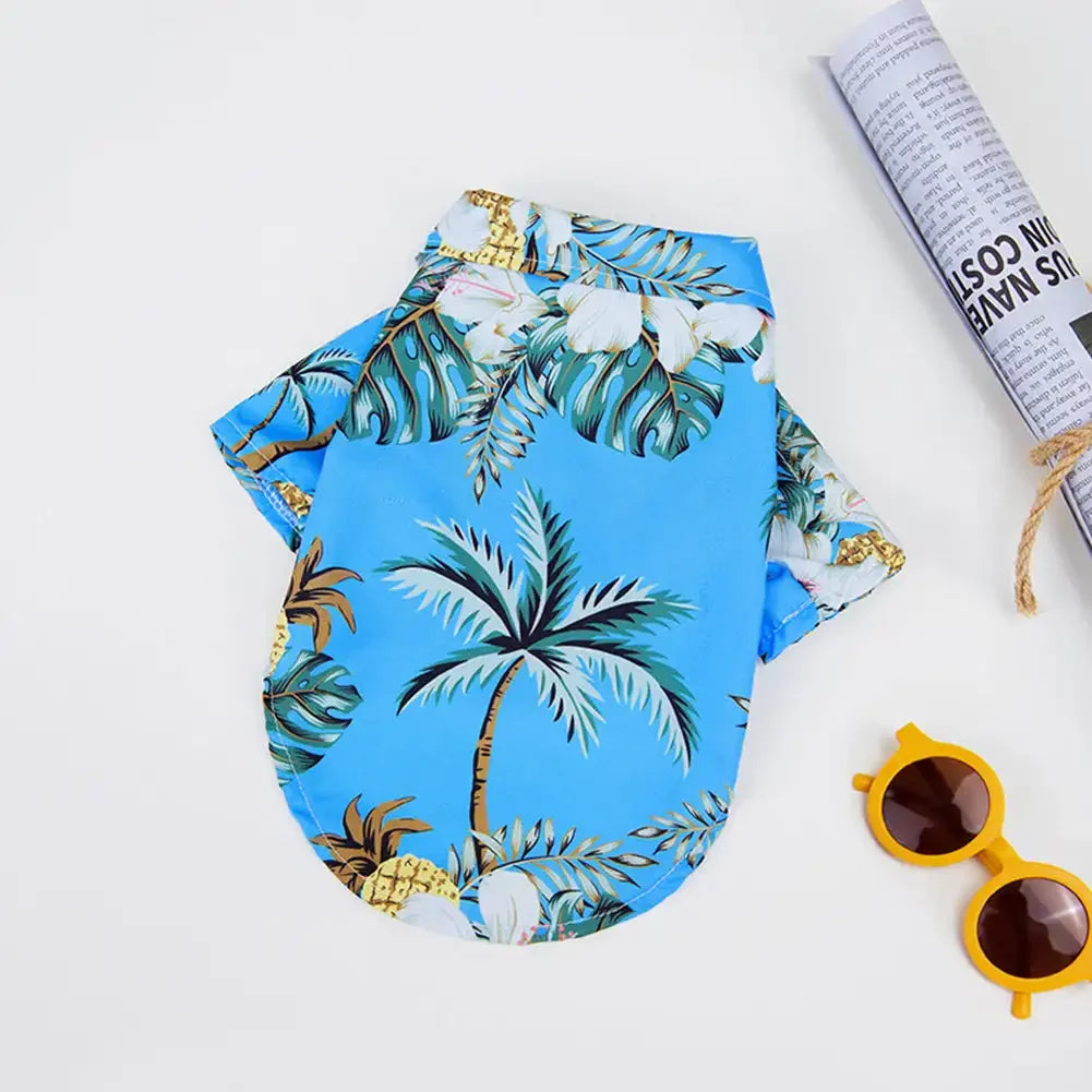 Tropical Breeze Hawaiian Dog Shirt – XL to 5XL Summer Tee