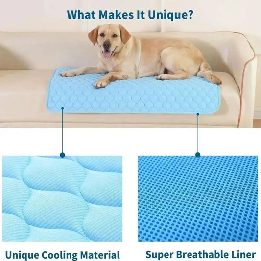 Cooling Pet Mat – Breathable, Washable Summer Pad for Dogs & Cats