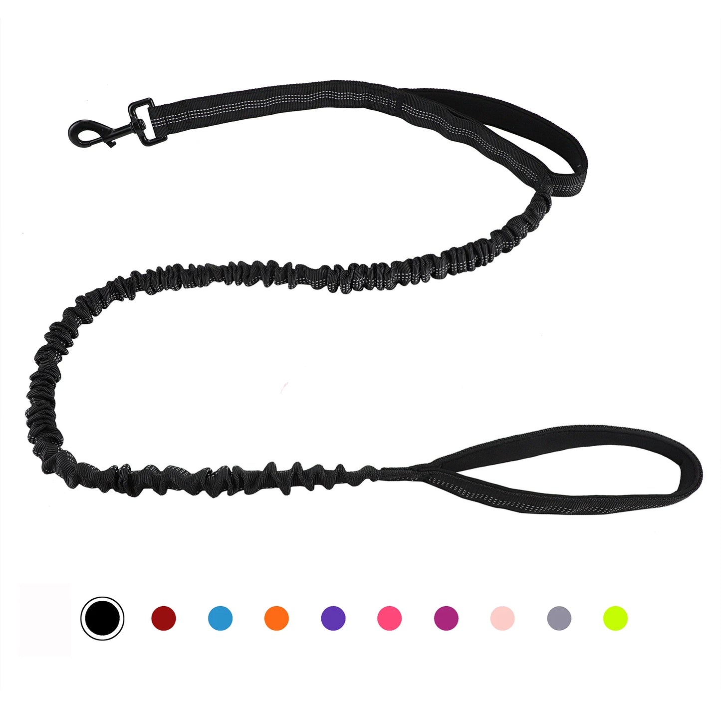 FlexiPaw™ Bungee Leash – Heavy-Duty Shock-Absorbing Dog Leash with Dual Padded Handles
