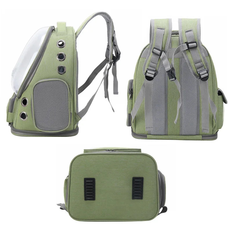 Transparent Cat & Small Dog Travel Backpack – Breathable Pet Carrier Bag for Outdoor Adventures