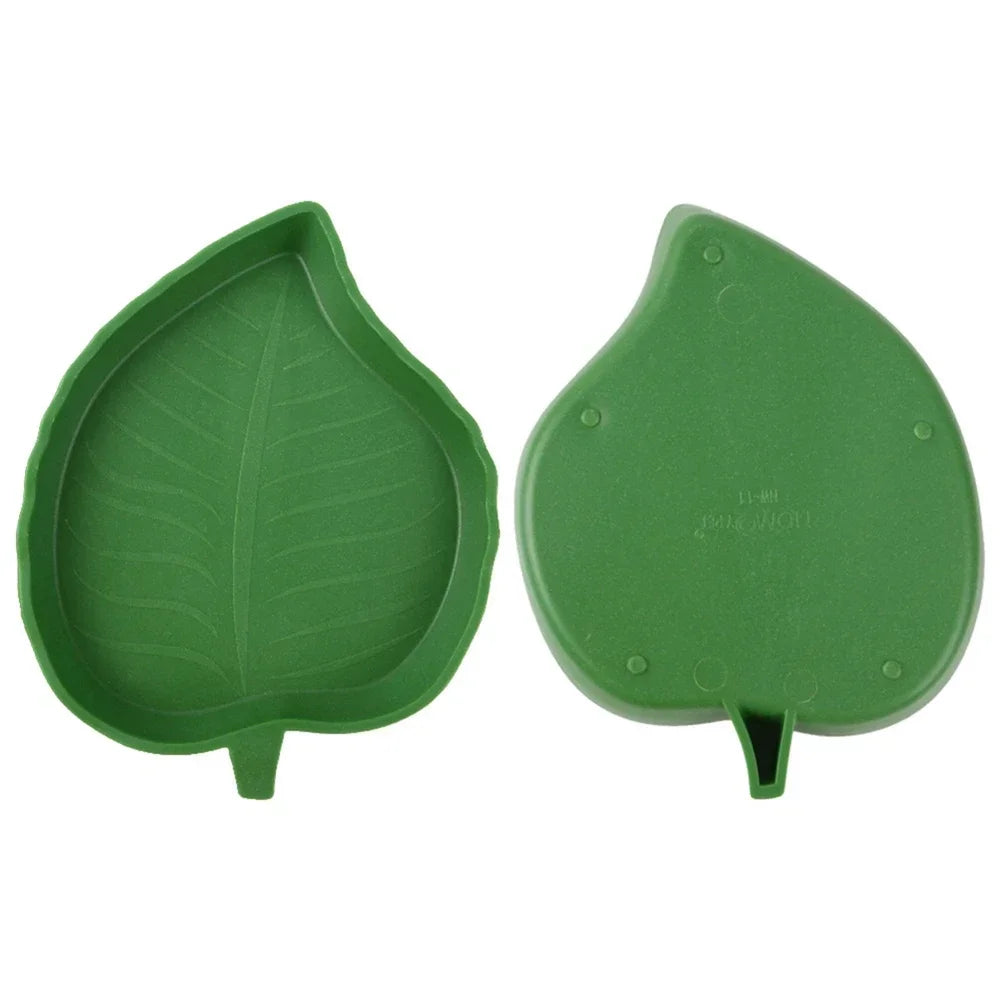 Leaf-Shaped Reptile Food & Water Bowl – Stylish Feeder Dish for Geckos, Turtles, Lizards & Small Pets