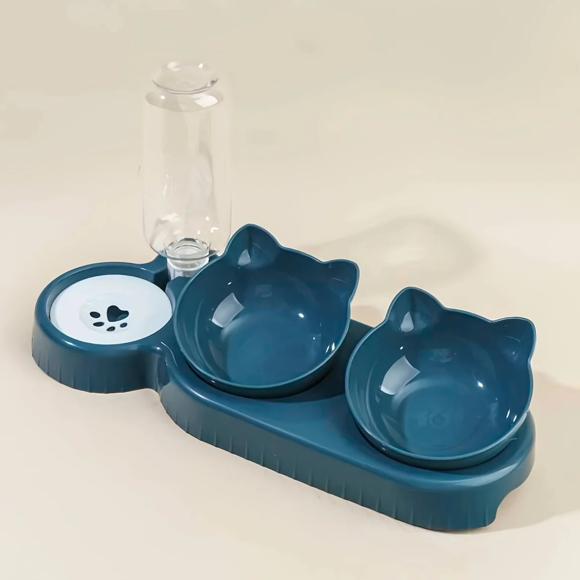 HydraTilt™ 3-in-1 Cat Bowl Set – Tilted Bowls with Gravity Feeder
