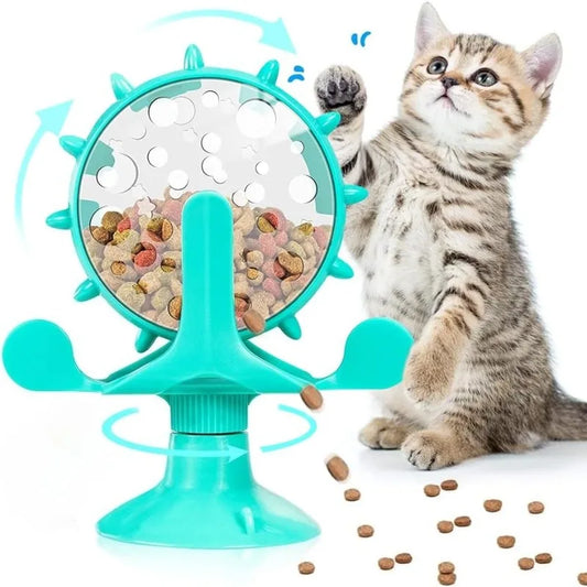Interactive 360° Rotating Cat Feeder Toy