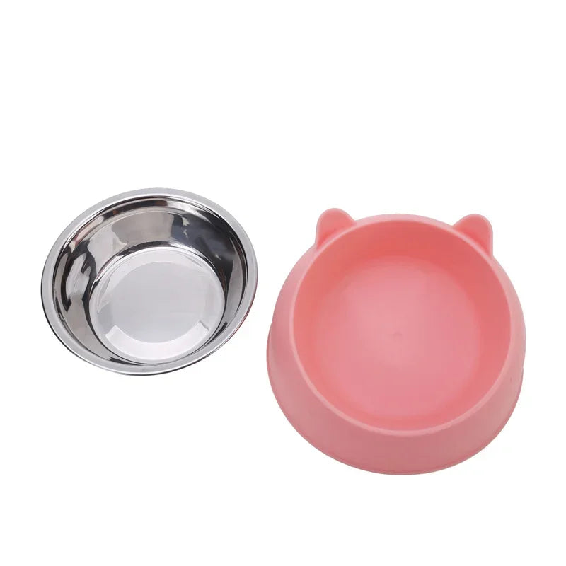 Tilted Pet Bowl with Bamboo Stand