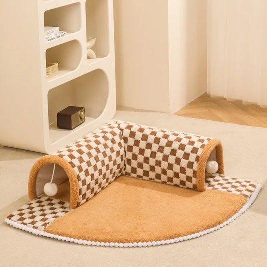 Cozy Hideaway & Play Tunnel for Cats