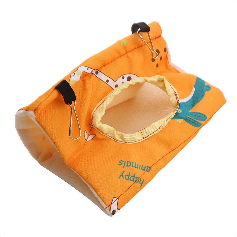 Cozy Triangle Bird Hammock – Hanging Warm Nest Bed for Parrots & Small Birds
