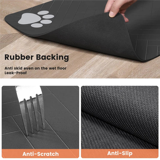 CleanFeeder Dog Bowl Mat Sleek, Spill-Proof Design