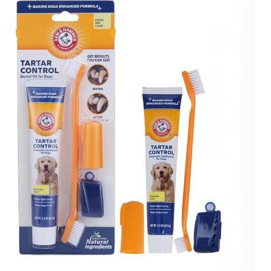 Dog Dental Care Kit – Toothbrush & Toothpaste for Plaque Control