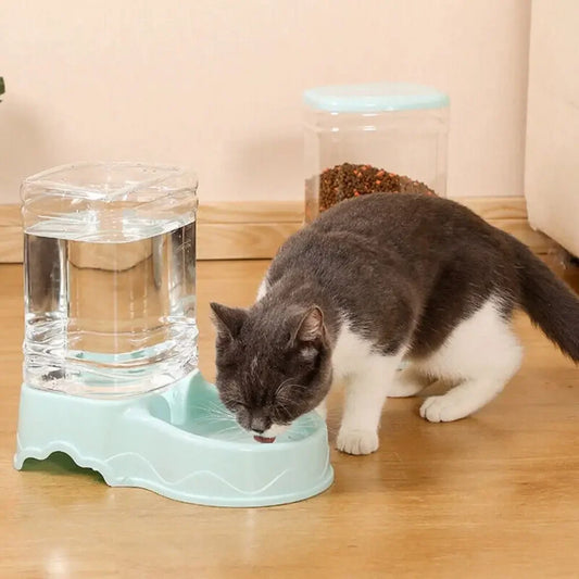 AquaFeast™ 3.8L Automatic Water & Food Dispenser – Gravity Feeder
