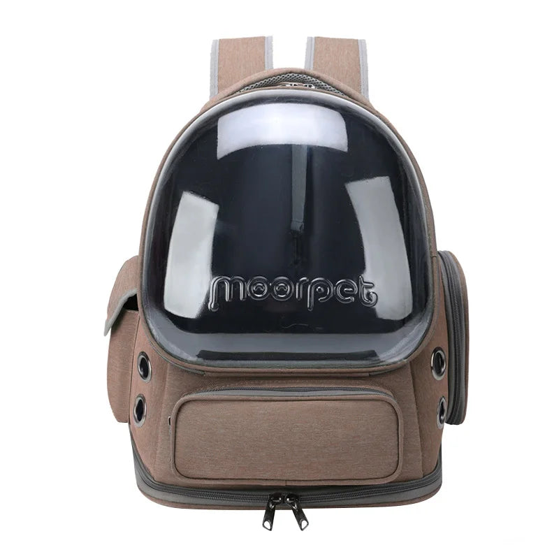 Transparent Cat & Small Dog Travel Backpack – Breathable Pet Carrier Bag for Outdoor Adventures